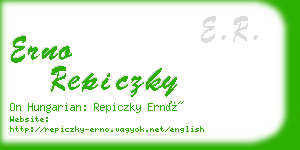 erno repiczky business card